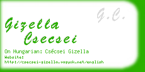 gizella csecsei business card